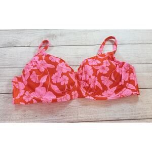 Wild Fable Womens Underwire Bikini Top Floral Multicolor Plus Size 24